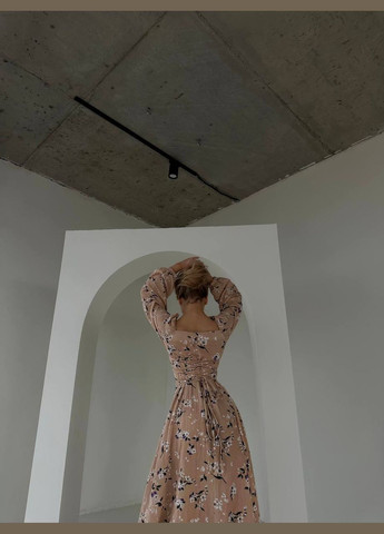 Бежевое женское платье из муслина цвет бежевый р.42/44 449999 New Trend