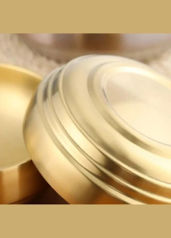 Металевий салатник подвійні стінки 22 см Золото No Brand (304546861)