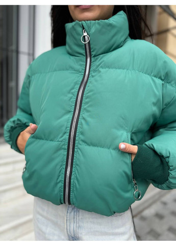 Зелений зимній Пуховик No Brand