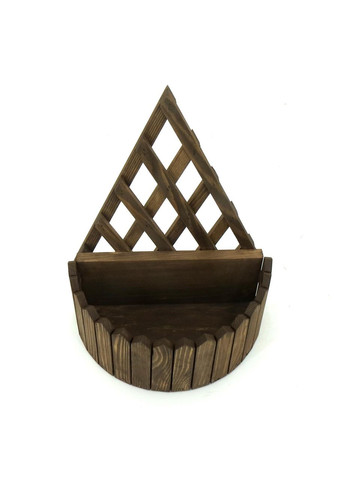 Полиця настінна для квітів з дерева Натал мокко (ЦВС-002010) No Brand (328225325)