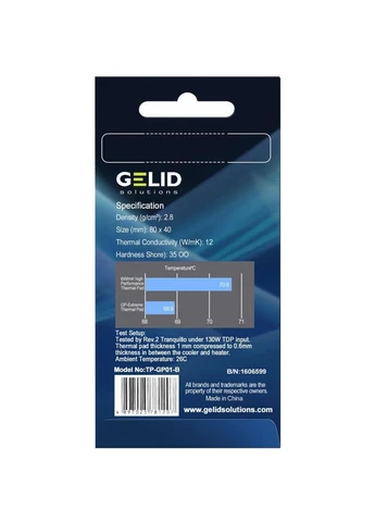 Термопрокладка GP-Extreme 80x40x2.0 mm (TP-GP01-D) GELID Solutions (389115748)