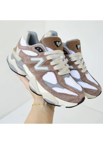 New Balance 9060 brown white Vakko комбіновані демісезони (376437206)