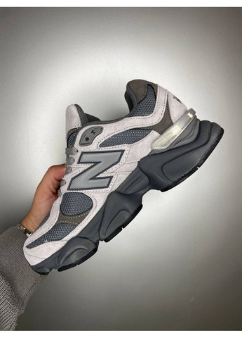 Серые демисезонные кроссовки мужские new balance 9060 gore-tex grey нью беланс 9060 No Brand