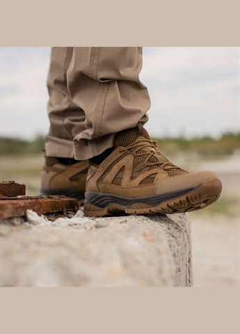 Тактичні Літні кросівки. 36-46р Койот. Гідрофобна шкіра! STLM-1018 No Brand (289375687)