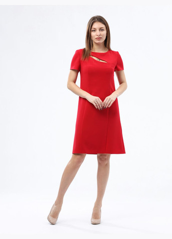 Яскраво-червона червона сукня з оригінальним вирізом 5762 Cat Orange