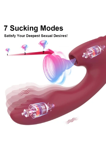 Вібромасажер Silicone Vibrator USB 7+7+7 functions Boss Series (383109027)