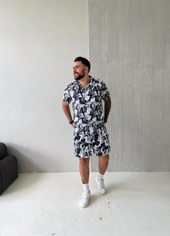 Пляжний костюм чоловічий літо шорти сорочка No Brand (307151884)