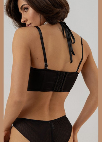 Корсет из сатина с чашкой Kari Shop Atelier Черный (183CO-32-bl) Ova Ova Brand (353916849)