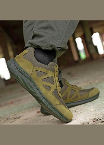 Кроссовки Женские Демисезонные Тактические. 35-50р Олива. Полностью Натуральная кожа! STDF-2135 No Brand (301137959)