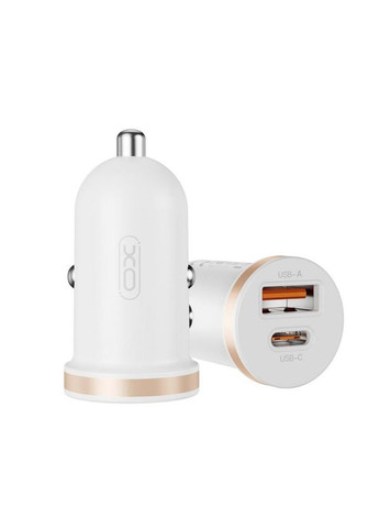 АЗП CC56 адаптер PD_3A / QC3.0_3A / 30W Max metal + Type-C white XO (333827776)