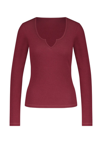 Бордовый Лонгслив Hunkemoller Hunkenmoller (367195305)