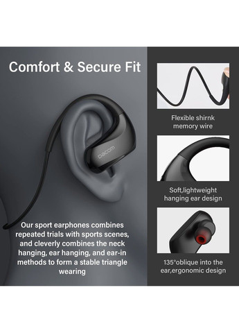 Беспроводные наушники для бега Athlete с шейным ободом Dacom (299152845)