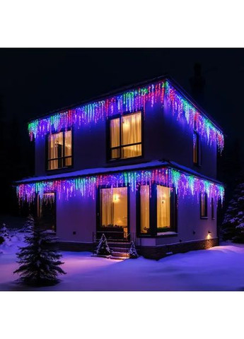 Вулична гірлянда Бахрома 25 м 405 LED чорний провід Мультиколор 25MBML Garlando (306848908)