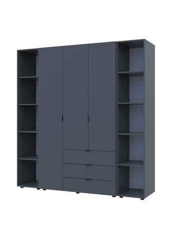 Комплект шаф для одягу Гелар (3 шт.) 192,6х49,5х203,4 см Графіт (DRS-011149) Doros (361998785)