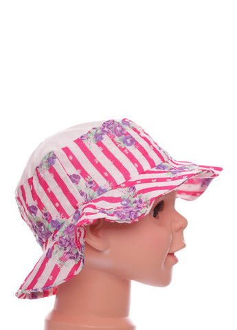 Панама для девочки в полоску с розочками хлопчатобумажная 2г+ (50415) BABYKROHA (323469269)