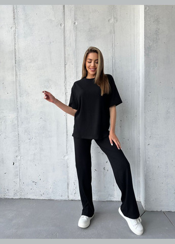 Женский прогулочный костюм черного цвета 33001 Fashion (331605896)