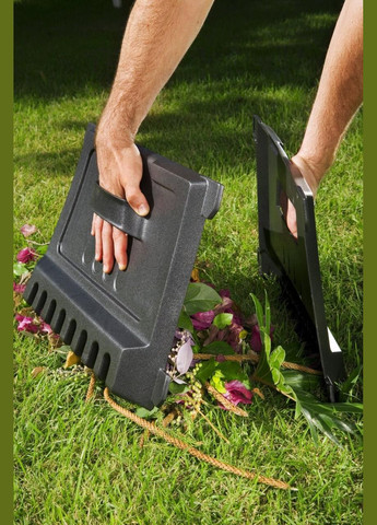 Компостер садовый пластиковый E-Composter 470 л с основанием (дном) (17186362) Черный Keter (334004760)