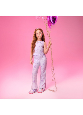 Пурпурные демисезонные детские леггинсы x hello kitty & friends ribbed flared leggings kids Puma