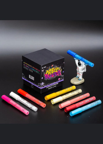 Маркери акрилові для малювання, преміум якість, набір 80 кольорів, універсальні для скла, дерева, ткани та кераміки STA (344573529)