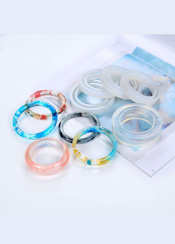 Форма для епоксидної смоли Молд браслет нерозривне кільце Білий Розмір 5.8 см Finding (316248283)