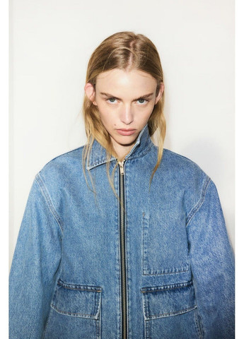 Синя демісезонна джинсова куртка H&M