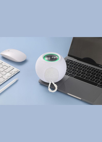 Бездротова потужна колонка TG-337 з Bluetooth, RGB-підсвіткою та радіо Білий ( код: TG-337O ) T&G (331613641)