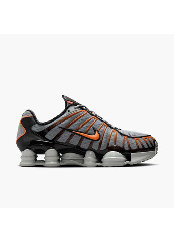 Сірі кросівки чоловічі shox tl bright mandarin grey/black Nike