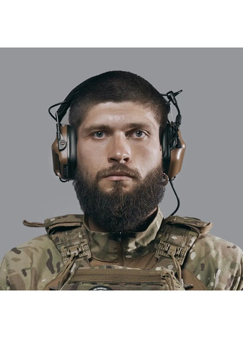 Активні тактичні навушники із мікрофоном M32 MOD3 Helmet Version. (00000002211) Earmor (356486598)