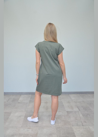 Оливкова літня жіноча сукня, короткий рукав, різні кольори (s, m, l, ) No Brand однотонна