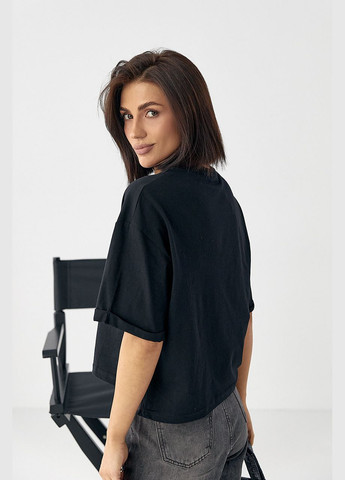 Футболка с надписью из бисера Lurex - (326065785)