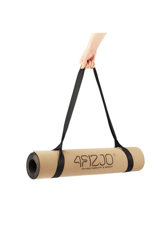 Килимок (мат) спортивний для йоги та фітнесу Cork 4FJ0590 183 x 61 x 0.4 см 4FIZJO (322667611)