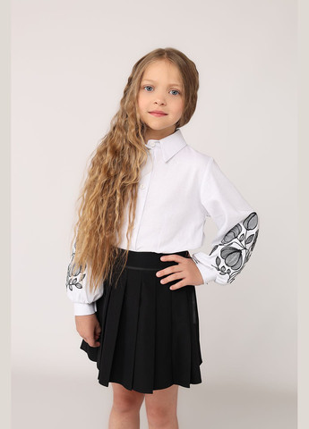 Сорочка з довгим рукавом для дівчинки колір білий CB-00278741 Yuki (338375887)