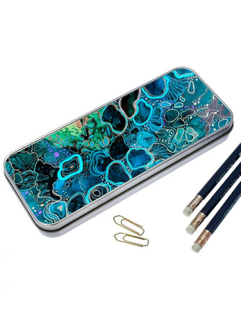 Органайзер для канцелярских принадлежностей металлический, кейс для мелочей скелет 7*18 см Silver No Brand (309151780)