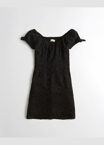 Черный демисезонный платье женское - платье hc3977w Hollister
