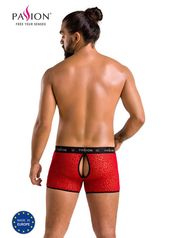 Чоловічі прозорі боксери Short Parker, червоні, сітка, під леопард Passion (297587176)