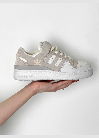 Цветные всесезонные кроссовки Vakko Adidas Forum 84 Low Grey Beige