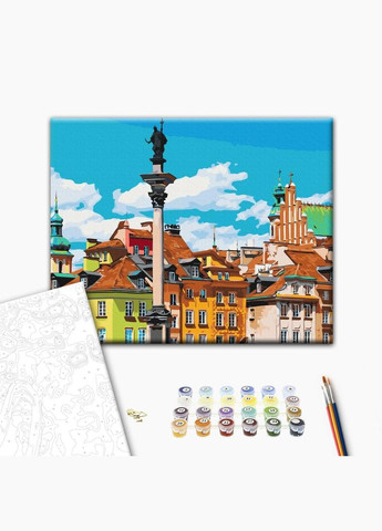 Картина за номерами Країни та міста Замкова площа Варшава 40x50 Картини за номерами на полотні BS53433 Brushme (308987837)