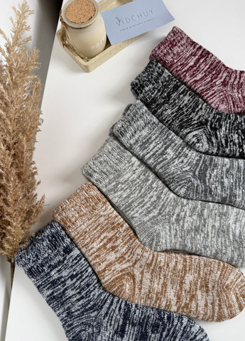 Бежеві теплі шерстяні шкарпетки арт.0551 VIDCHUY однотонні (365776713)