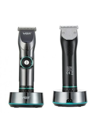 Профессиональная беспроводная машинка для стрижки волос и бороды Salon Series серый VGR V-256 (327796219)
