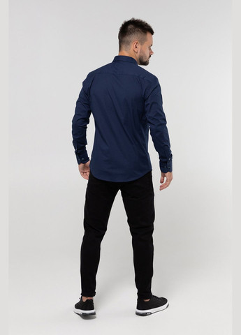 Темно-синяя повседневный рубашка Redpolo