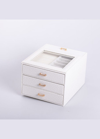 Скринька для прикрас з еко шкіри 3 яруси органайзер для ювелірних виробів HP-5-16W Yiwu (325922724)