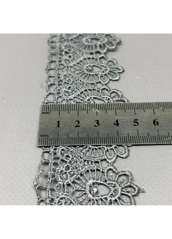 (1 метр) Кружево макраме 4 см - серый Plus-plus (352749515)