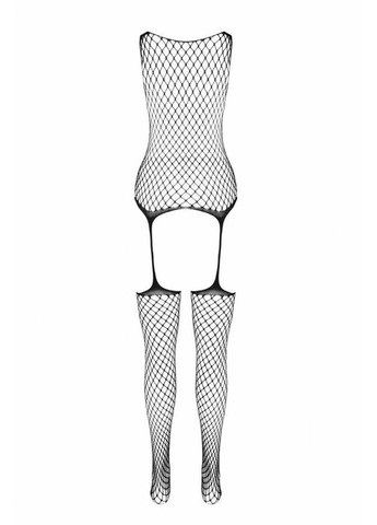 Сетчатый телесный бодистокинг имитирующий боди с чулками на подвязках CA003 Casmir (297865779)