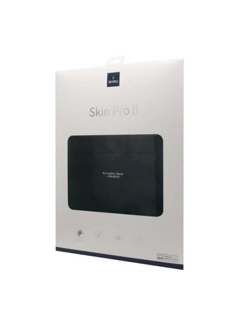 Шкіряний чохол-папка Skin Pro 2 для MacBook Air 15 A2941 A3114 A3241 M2/М3/M4 — Black WIWU (369511486)