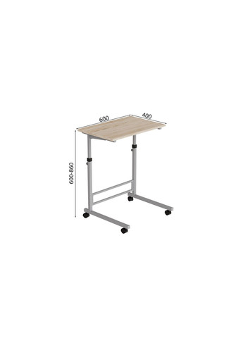 Стол приставной Амиго 62x60x40 металл Серый ДСП 16мм FRD-102541 Ferrum-decor (353500393)