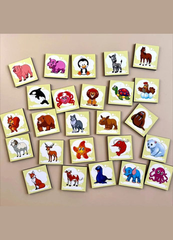 Деревянный пазл-вкладыш "Ассоциации - виды животных" (ПСД133) PSD133, 25 плашек Ubumblebees (334155317)