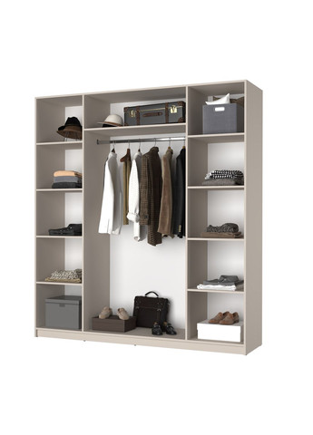 Шкаф 4-дверный Оскар ДСП BG, стандарт 200x52x220 см (MBS-4716) MebelStar (366427351)