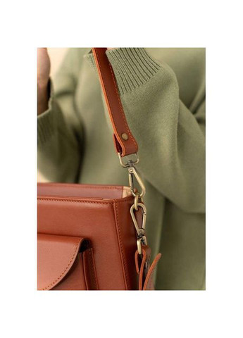 Сумка крос-боді через плече жіноча з натуральної шкіри маленька Коричневий 36681 The Wings (353689872)