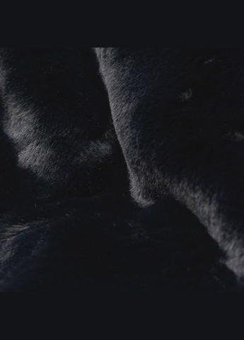 Черная демисезонная куртка из искусственного меха H&M