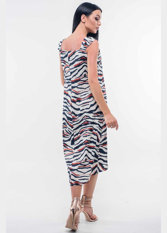 Летний женский легкий сарафан меди с асимметричным низом и лямками на кольцах (сф 16.2-49/19) RiMari